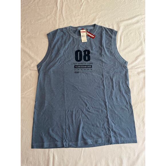 VTG UNIONBAY Sea Blue Muscle Shirt Size XL NWT - Picture 1 of 7